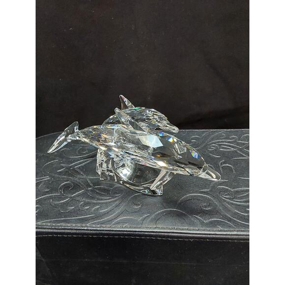 Swarovski Collectors Society Dolphins Lead me Mother & Baby from 1990 Mint - Picture 4 of 8